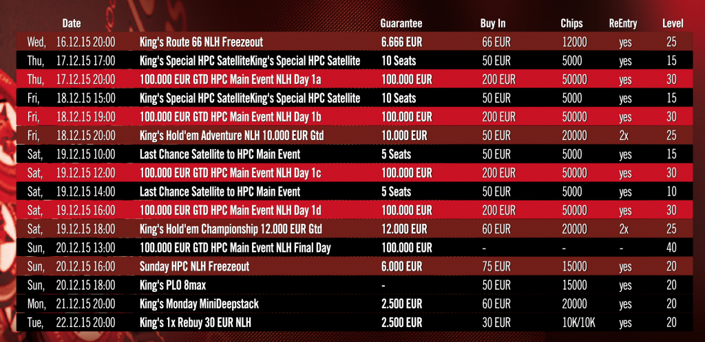 HPC Schedule