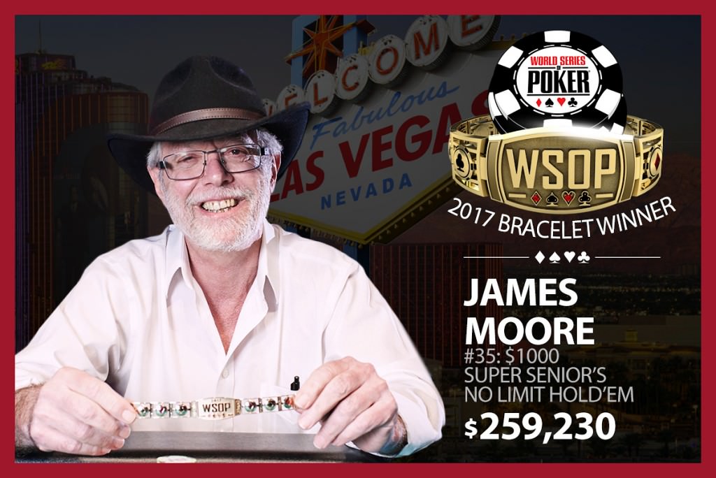 Irre Leistung! James Moore gewinnt das WSOP Super Seniors backtoback